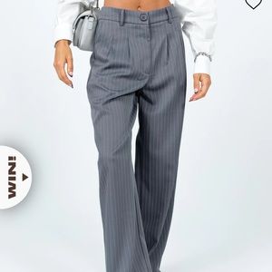 Archer pants in pinstripe grey